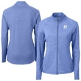 thumbnail image 1 of Women's Cutter & Buck  Heather Blue Duke Blue Devils Adapt Eco Knit Recycled Full-Zip Jacket, 1 of 3