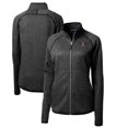thumbnail image 1 of Women's Cutter & Buck Heather Charcoal Auburn Tigers Mainsail Sweater-Knit Full-Zip Jacket, 1 of 3