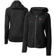thumbnail image 1 of Women's Cutter & Buck  Heather Charcoal Buffalo Bisons Mainsail Sweater Knit Raglan Full-Zip Hoodie, 1 of 3