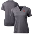 thumbnail image 1 of Women's Cutter & Buck Heather Charcoal Dayton Flyers Forge Blade V-Neck Top, 1 of 3