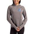 thumbnail image 1 of Women's Cutter & Buck Heather Charcoal Detroit Lions Throwback Logo Adapt Knit Recycled Raglan Pullover Hoodie, 1 of 2