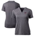 thumbnail image 1 of Women's Cutter & Buck  Heather Charcoal Jacksonville Jumbo Shrimp Forge DryTec Heathered Stretch Blade Top, 1 of 3