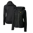 thumbnail image 1 of Women's Cutter & Buck Heather Charcoal Michigan Wolverines Mainsail Sweater-Knit Full-Zip Hoodie, 1 of 3