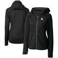 thumbnail image 1 of Women's Cutter & Buck  Heather Charcoal Richmond Flying Squirrels Mainsail Sweater Knit Raglan Full-Zip Hoodie, 1 of 3