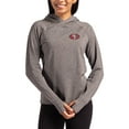 thumbnail image 1 of Women's Cutter & Buck Heather Charcoal San Francisco 49ers Primary Logo Adapt Knit Recycled Raglan Pullover Hoodie, 1 of 2