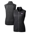 thumbnail image 1 of Women's Cutter & Buck Heather Charcoal TCU Horned Frogs Mainsail Basic Sweater-Knit Full-Zip Vest, 1 of 3