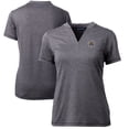 thumbnail image 1 of Women's Cutter & Buck Heather Charcoal Virginia Military Institute Keydets Forge Blade V-Neck Top, 1 of 3