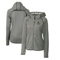 thumbnail image 1 of Women's Cutter & Buck Heather Gray Arkansas Razorbacks Mainsail Sweater-Knit Full-Zip Hoodie, 1 of 3