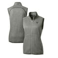 thumbnail image 1 of Women's Cutter & Buck Heather Gray Cincinnati Bearcats Mainsail Basic Sweater-Knit Full-Zip Vest, 1 of 3