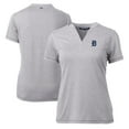 thumbnail image 1 of Women's Cutter & Buck Heather Gray Detroit Tigers DryTec Forge Stretch V-Neck Blade Top, 1 of 3