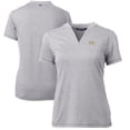 thumbnail image 1 of Women's Cutter & Buck Heather Gray Georgia Tech Yellow Jackets Forge Blade V-Neck Top, 1 of 3