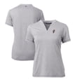 thumbnail image 1 of Women's Cutter & Buck Heather Gray Ohio State Buckeyes Forge Stretch Blade V-Neck Top, 1 of 3
