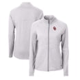 thumbnail image 1 of Women's Cutter & Buck  Heather Gray Oklahoma Sooners Adapt Eco Knit Heather Recycled Full-Zip Jacket, 1 of 3