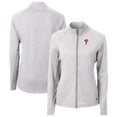 thumbnail image 1 of Women's Cutter & Buck  Heather Gray Philadelphia Phillies Adapt Eco Knit Raglan Full-Zip Jacket, 1 of 3
