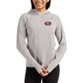 thumbnail image 1 of Women's Cutter & Buck Heather Gray San Francisco 49ers Primary Logo Adapt Knit Recycled Raglan Pullover Hoodie, 1 of 2