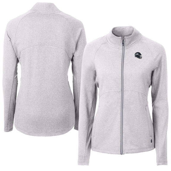Women's Cutter & Buck Heather Gray Seattle Seahawks Adapt Eco Knit Heather Full-Zip Jacket