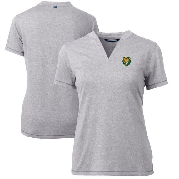 Women's Cutter & Buck Heather Gray Southeastern Louisiana Lions Forge Blade V-Neck Top