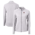 thumbnail image 1 of Women's Cutter & Buck  Heather Gray Stanford Cardinal Adapt Eco Knit Heather Recycled Full-Zip Jacket, 1 of 3
