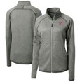 thumbnail image 1 of Women's Cutter & Buck  Heather Gray Tacoma Rainiers Mainsail Sweater-Knit Full-Zip Jacket, 1 of 3