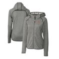 thumbnail image 1 of Women's Cutter & Buck  Heather Gray Texas Longhorns Alumni Mainsail Sweater-Knit Full-Zip Hoodie, 1 of 3