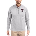 thumbnail image 1 of Women's-Cutter & Buck  Heather Gray Texas Tech Red Raiders Adapt Eco Knit Stretch Recycled DryTec Raglan Quarter-Zip, 1 of 2