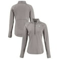 thumbnail image 1 of Women's Cutter & Buck Heather Gray Washington Commanders  Peshastin Eco Fleece Recycled Tri-Blend Raglan Half-Zip Jacket, 1 of 3