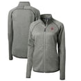 thumbnail image 1 of Women's Cutter & Buck Heather Gray Washington State Cougars Mainsail Sweater-Knit Full-Zip Jacket, 1 of 3