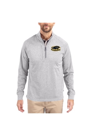 Women's-Cutter & Buck Heather Gray Wisconsin-Milwaukee Panthers Adapt Eco Knit Stretch Recycled DryTec Raglan