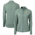 thumbnail image 1 of Women's Cutter & Buck Heather Green Athletics Adapt Eco Knit Raglan Full-Zip Jacket, 1 of 3