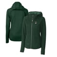 thumbnail image 1 of Women's Cutter & Buck Heather Green Michigan State Spartans Mainsail Sweater-Knit Full-Zip Hoodie, 1 of 3