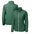 thumbnail image 1 of Women's Cutter & Buck Heather Green South Florida Bulls Rainier Eco Insulated Puffer Full-Zip Jacket, 1 of 3