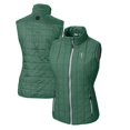 thumbnail image 1 of Women's Cutter & Buck Heather Green Tulane Green Wave Vault Rainier PrimaLoft Eco Full-Zip Puffer Vest, 1 of 3