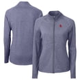 thumbnail image 1 of Women's Cutter & Buck  Heather Navy Boston Red Sox Throwback Adapt Eco Knit Hybrid Recycled Full-Zip Jacket, 1 of 3