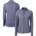 thumbnail image 1 of Women's Cutter & Buck  Heather Navy Cleveland Guardians Adapt Eco Knit Raglan Full-Zip Jacket, 1 of 3