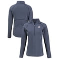 thumbnail image 1 of Women's Cutter & Buck Heather Navy Green Bay Packers Americana Peshastin Eco Fleece Recycled Tri-Blend Raglan Half-Zip, 1 of 3