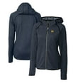 thumbnail image 1 of Women's Cutter & Buck Heather Navy Michigan Wolverines Mainsail Sweater-Knit Full-Zip Hoodie, 1 of 3