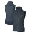 thumbnail image 1 of Women's Cutter & Buck Heather Navy Northern Arizona Lumberjacks Mainsail Sweater-Knit Full-Zip Vest, 1 of 3