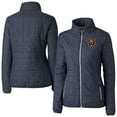 thumbnail image 1 of Women's-Cutter & Buck  Heather Navy Real Salt Lake Rainier PrimaLoft Eco Insulated Full-Zip Printed Puffer Jacket, 1 of 3