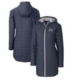 thumbnail image 1 of Women's Cutter & Buck Heather Navy Utah State Aggies Vault Rainier Primaloft Eco Hooded Long Coat, 1 of 3