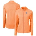 thumbnail image 1 of Women's Cutter & Buck  Heather Orange New York Mets Adapt Eco Knit Raglan Full-Zip Jacket, 1 of 3