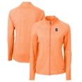 thumbnail image 1 of Women's Cutter & Buck  Heather Orange Syracuse Orange Adapt Eco Knit Heather Recycled Full-Zip Jacket, 1 of 3
