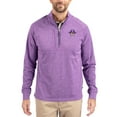 thumbnail image 1 of Women's-Cutter & Buck  Heather Purple ECU Pirates Adapt Eco Knit Stretch Recycled DryTec Raglan Quarter-Zip Pullover, 1 of 2
