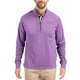 thumbnail image 1 of Women's-Cutter & Buck  Heather Purple TCU Horned Frogs Adapt Eco Knit Stretch Recycled DryTec Raglan Quarter-Zip, 1 of 2