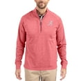 thumbnail image 1 of Women's-Cutter & Buck  Heather Red Alabama Crimson Tide Adapt Eco Knit Stretch Recycled DryTec Raglan Quarter-Zip, 1 of 2