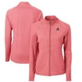 thumbnail image 1 of Women's Cutter & Buck  Heather Red Arizona Diamondbacks Adapt Eco Knit Heather Recycled Full-Zip Jacket, 1 of 3