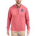 thumbnail image 1 of Women's-Cutter & Buck  Heather Red Arizona Wildcats Adapt Eco Knit Stretch Recycled DryTec Raglan Quarter-Zip Pullover, 1 of 2