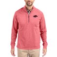 thumbnail image 1 of Women's-Cutter & Buck  Heather Red Arkansas Razorbacks Adapt Eco Knit Stretch Recycled DryTec Raglan Quarter-Zip, 1 of 2