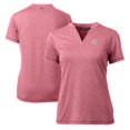 thumbnail image 1 of Women's Cutter & Buck Heather Red Cincinnati Reds DryTec Forge Stretch V-Neck Blade Top, 1 of 3
