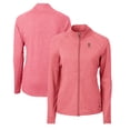 thumbnail image 1 of Women's Cutter & Buck  Heather Red Harvard Crimson Adapt Eco Knit Heather Recycled Full-Zip Jacket, 1 of 3