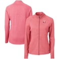 thumbnail image 1 of Women's Cutter & Buck  Heather Red Minnesota Twins Adapt Eco Knit Raglan Full-Zip Jacket, 1 of 3